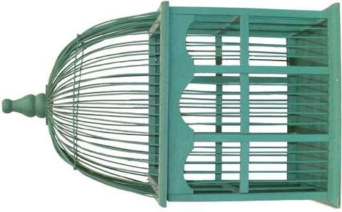 Sea Green Bird Cage (Large) - 55cm x 32cm