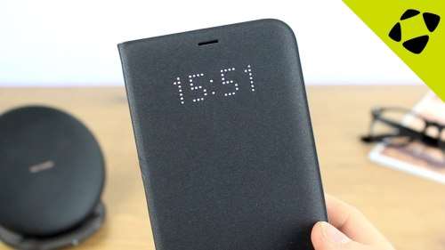 Samsung Galaxy S8+ (Plus) Flip LED Cover (Grey-Black Colour)