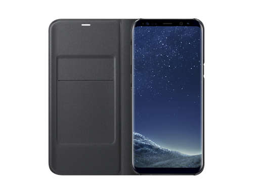 Samsung Galaxy S8+ (Plus) Flip LED Cover (Grey-Black Colour)