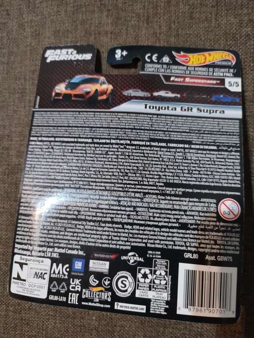 Hotwheels Fast & Furious Toyota GR Supra Real Rider