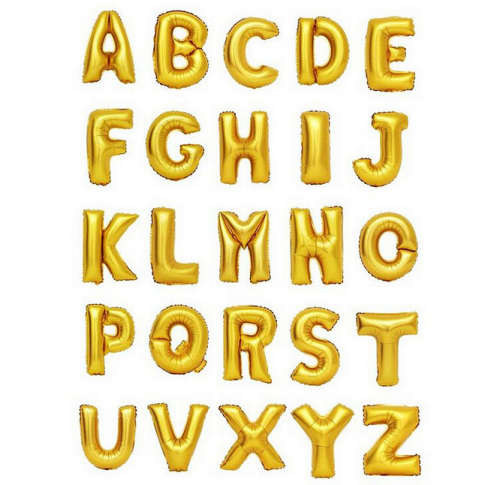 Bright Gold Foil Letter Balloon 40"/101cm ANY 5 LETTERS