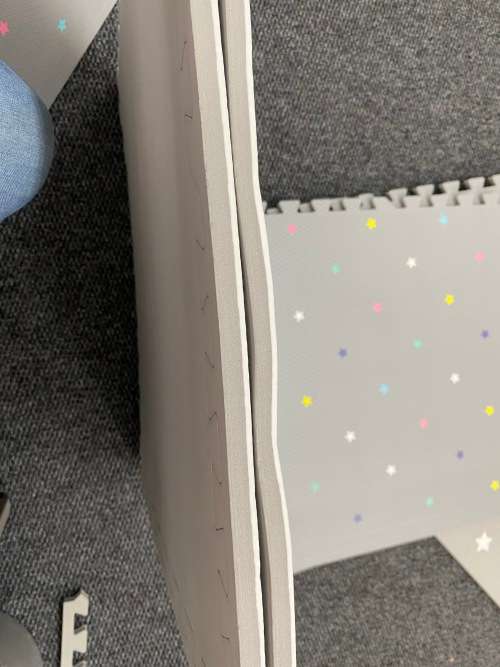 EVA Foam Baby Playmat - Light Grey with Colourful Stars - FACTORY STOCK