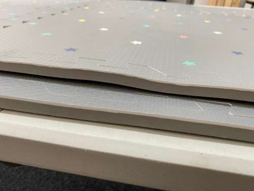 EVA Foam Baby Playmat - Light Grey with Colourful Stars - FACTORY STOCK