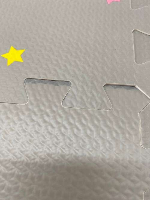 EVA Foam Baby Playmat - Light Grey with Colourful Stars - FACTORY STOCK
