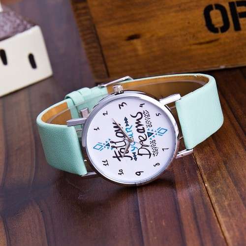 Follow your dreams Watch (White strap)