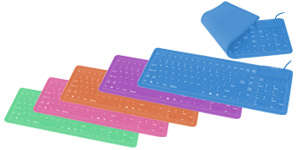 ==> VIRTUALLY INDESTRUCTABLE!!...106 Keys Silicone Flexi KB **7 Colours to choose from!!** (^^,)