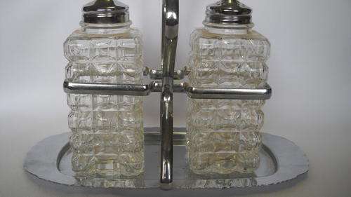 Lovely Cutglass Salt and Pepper set