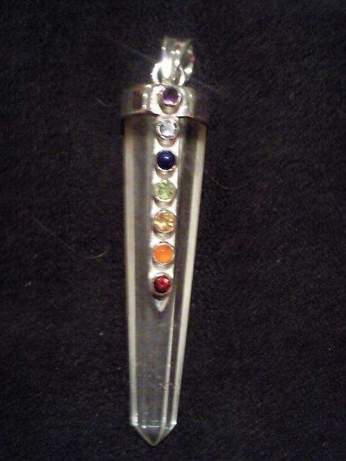 Chakra Clear Quarts Pendant