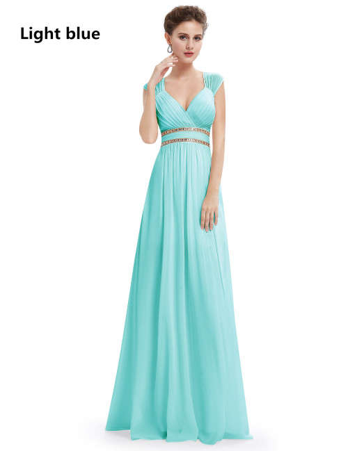 Elegant  V-neck Long Evening Dress