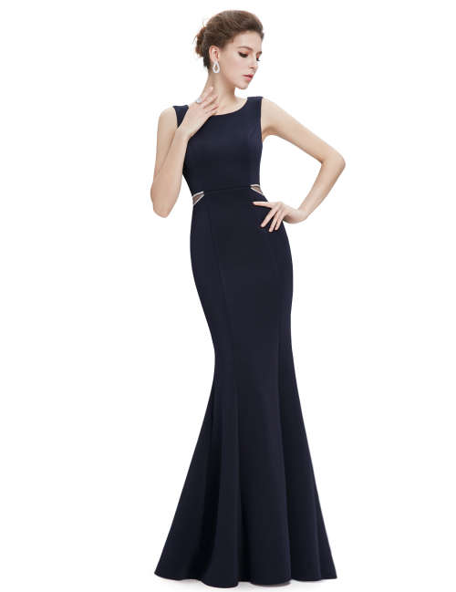 Sexy Round Neck Long Mermaid Evening Dress