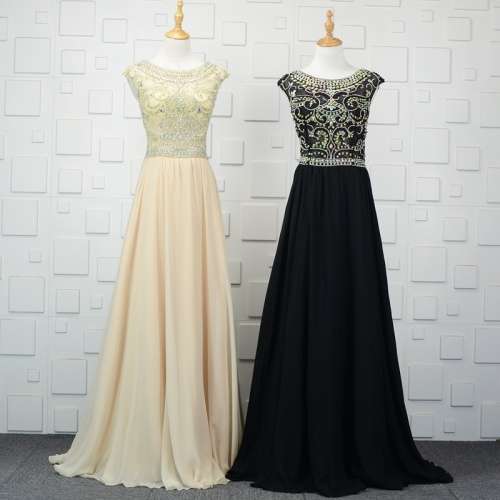 Beads evening dress