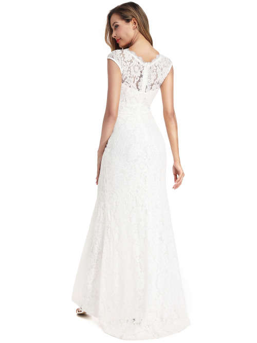 Women's A-Line V-Neck Side Split Evening Party Maxi Dresses