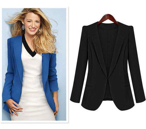 2013 new women OL slim  blazer double collar suit S M L