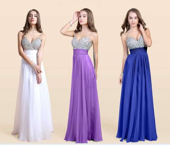 New European Fashion Wedding Gown Prom Formal Party Ball Evening Pageant Dresses