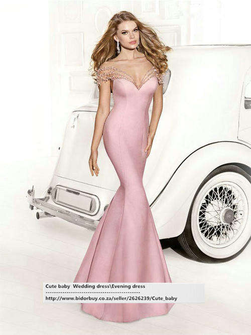 New Luxury Crystal Wedding gown Evening dress