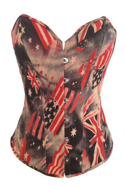 Flag Print Sexy Corset