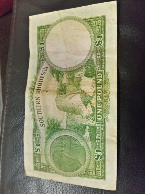 1954 southern Rhodesia 1 pound banknote