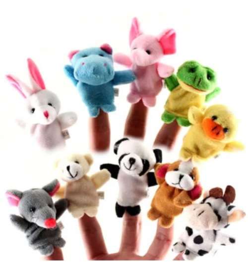 Set of ten small finger puppets