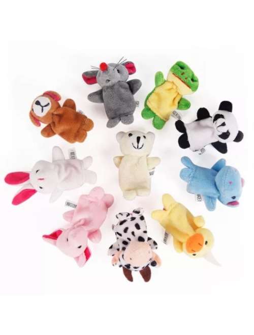Set of ten small finger puppets