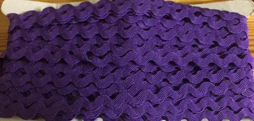 10mm Purple ric rac trimming - sold per metre