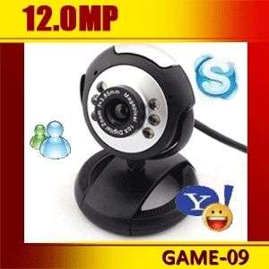 12.0 Mega USB 6 LED Webcam Web Cam Camera PC Laptop+Mic