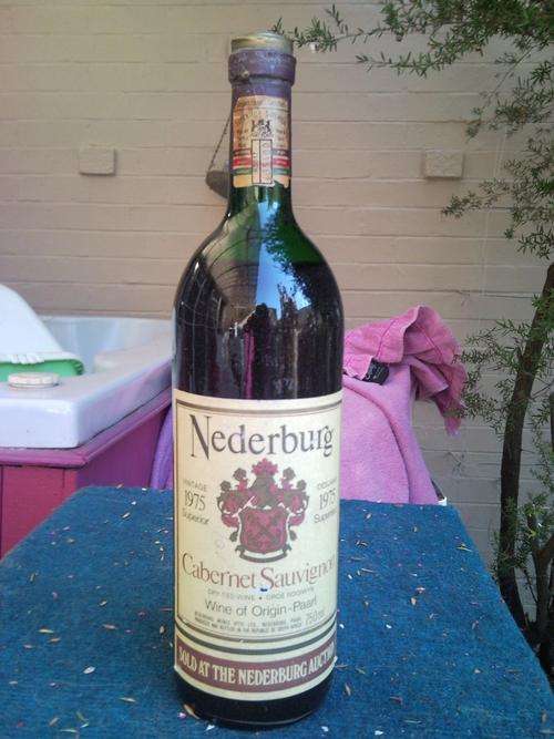 RARE 1975 NEDERBURG CABERNET SAUVIGNON WINE SEALD