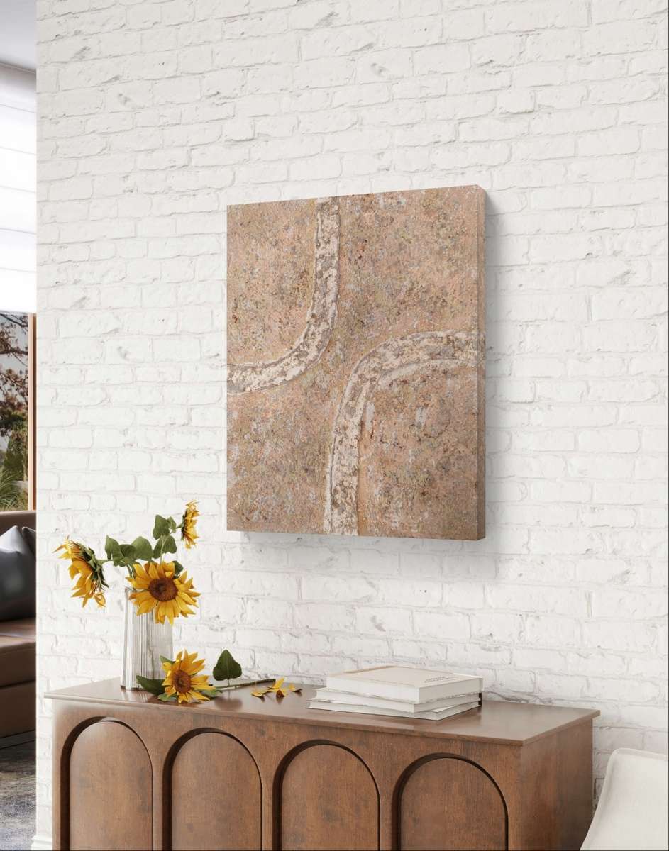 Neutral Beige Minimalistic Textured Artwork