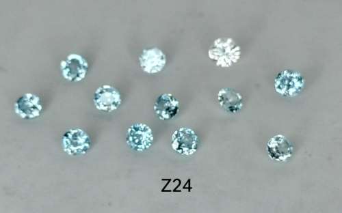 JEWELLERS NATURAL LOT 2.45ct (12 PCS) 3.30mm ROUND AAA SPARKLING SKY BLUE NATURAL ZIRCONS