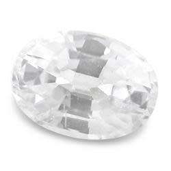 ZIRCON (NATURAL CAMBODIA) - TOP WHITE OVAL FACET - 1.03ct