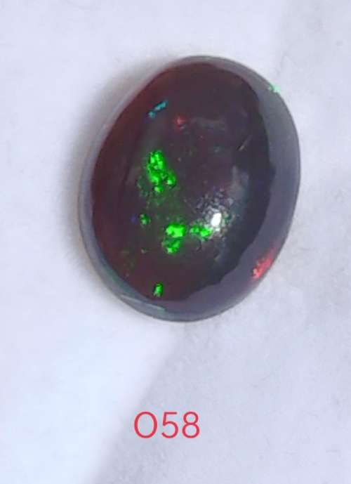1.72ct 100% Natural AAA+ BLACK Opal PEACOCK BLUE/GREEN RED HARLEQUIN WELO
