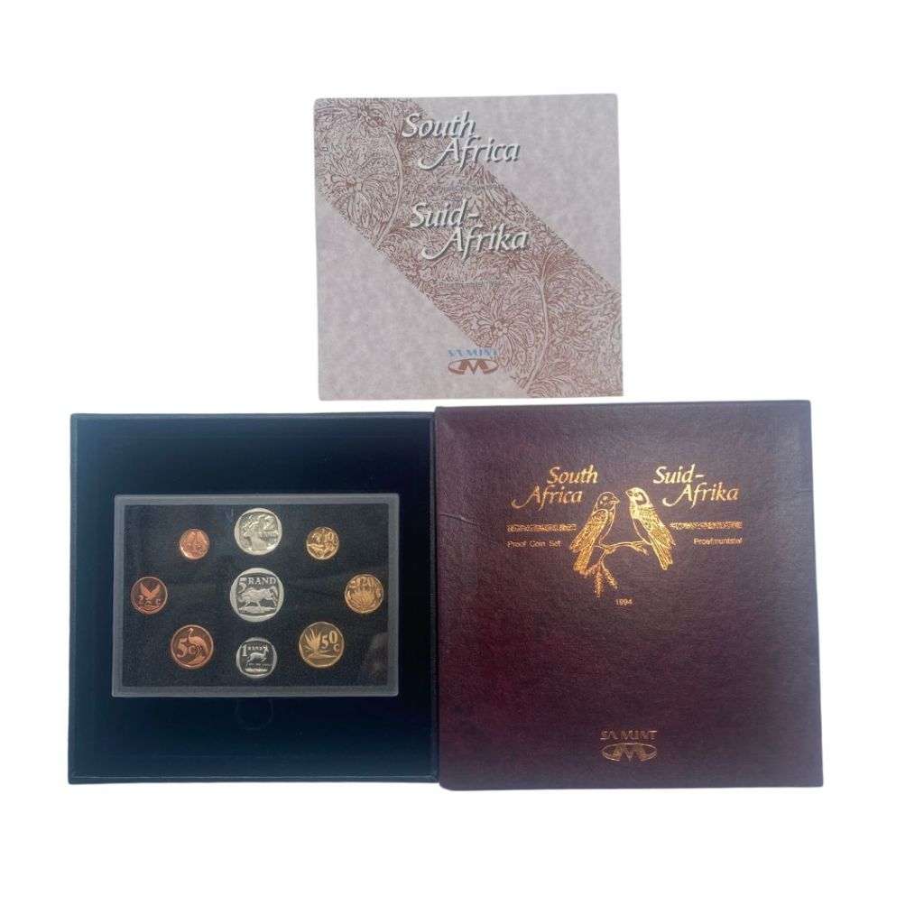 1994 South Africa Sparrow Proof Coin Set  in original mint box **Mintage ONLY 5804**