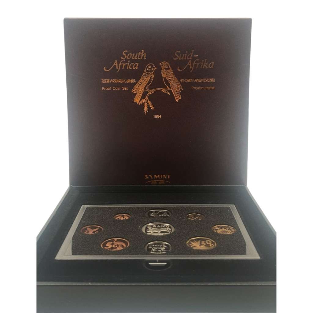 1994 South Africa Sparrow Proof Coin Set  in original mint box **Mintage ONLY 5804**