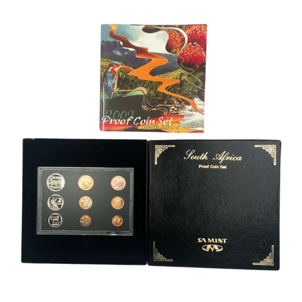 2002 South Africa Proof Coin Set in original mint box **Mintage ONLY 2924*