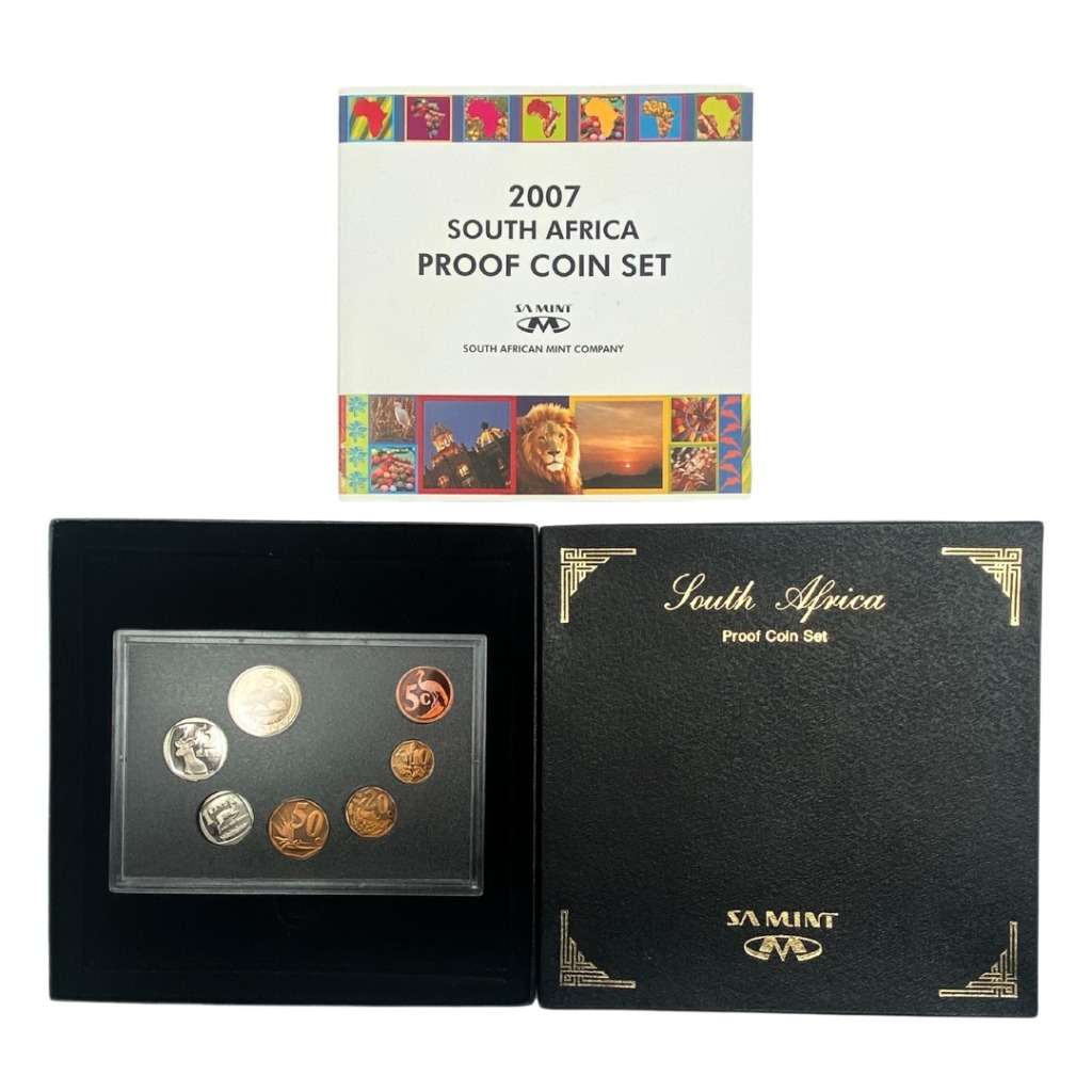 2007 South Africa Proof Coin Set in original mint box **Mintage ONLY 1280**