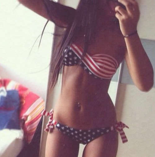 USA flag bikinis in stock