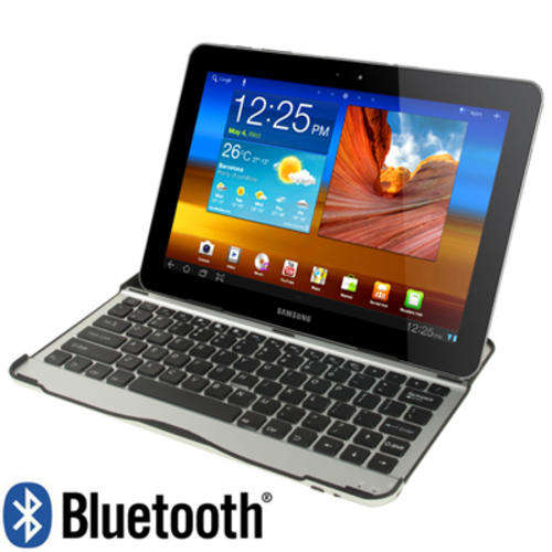 10.1" Samsung 7500 Mobile Aluminium Bluetooth Keyboard Case with Stand for Samsung P7500 + Sleeve