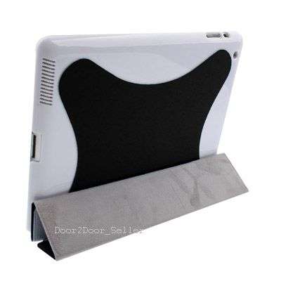 iPad 2 Sleep & Wake Up Smart Case, Full Cover in Black or White - iPad 2 Case + Stylus Pen