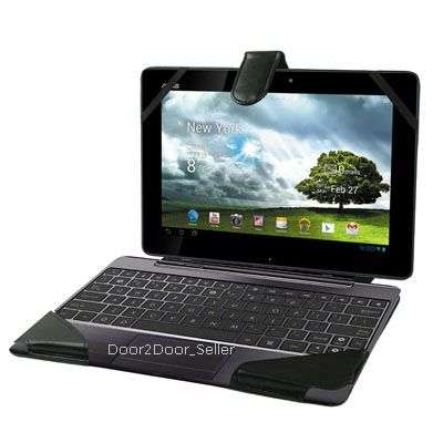 Asus Transformer Pad TF300/301 Leather Keyboard Case Black Cover with FREE Stylus Pen