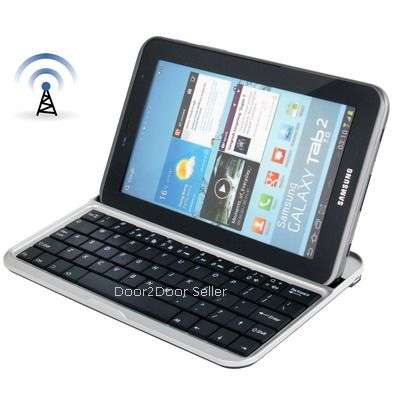 *7" Samsung Galaxy Plus P6200 / TAB 2 P3100 Aluminium Bluetooth Keyboard Case + Sleeve
