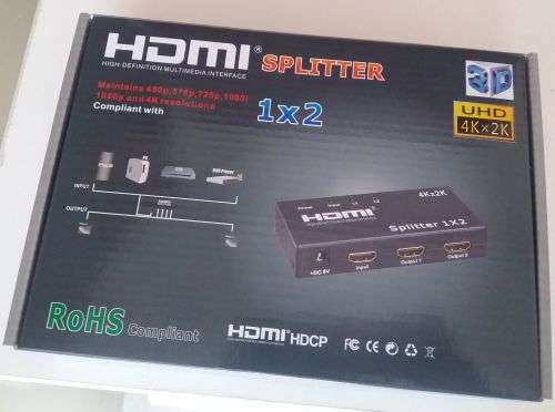 1x2 HDMI Splitter UHD 4Kx2K