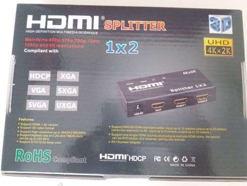 1x2 HDMI Splitter UHD 4Kx2K