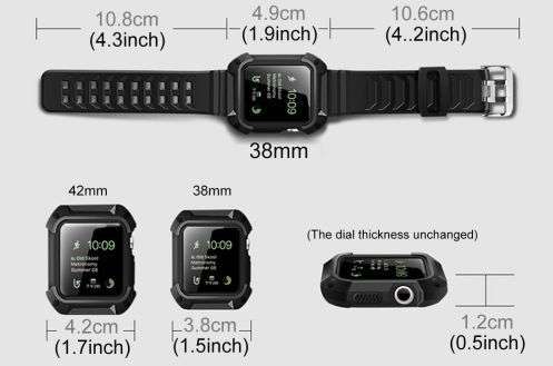 38mm Apple Watch strap Series 3 & 2 & 1 Protective watch band