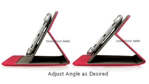 Universal Case with Stand for 9"-10" or 7-8" inch Tablets Black Leather Cover