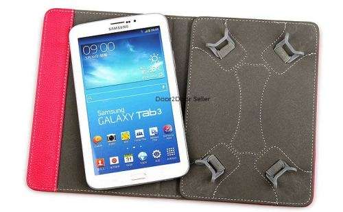 Universal Case with Stand for 9"-10" or 7-8" inch Tablets Black Leather Cover