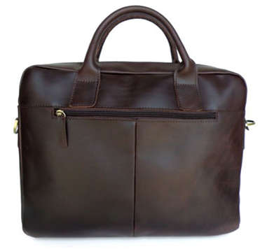 Genuine Leather Briefcase Laptop Bag up to 15" PC Christmas Gift Unisex Man Woman