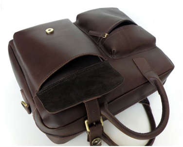 Genuine Leather Briefcase Laptop Bag up to 15" PC Christmas Gift Unisex Man Woman