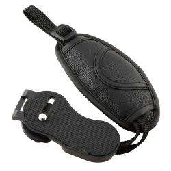 Camera Hand Grip Black Leather Strap