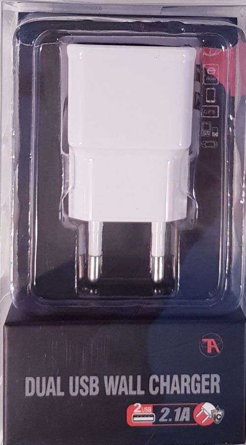 Phone Charger Dual USB Two Ports 2.1A