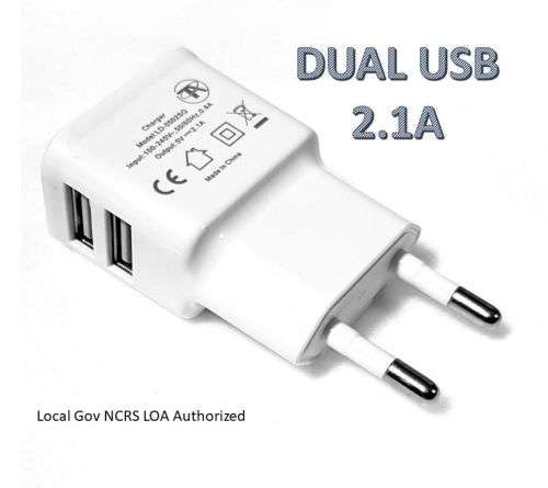 Phone Charger Dual USB Two Ports 2.1A