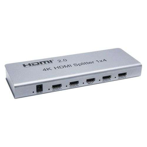4 Port Out HDMI Splitter 4K v2.0 Ultra HD / 60Hz / IR / EDID / RS232 / PC / HDCP 2.2
